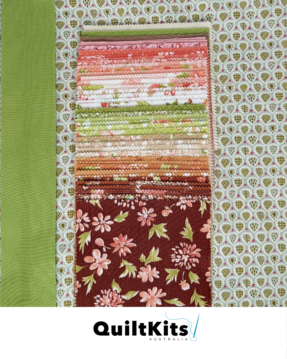 Easy Block Complete Quilt Kit - Cinnamon & Cream