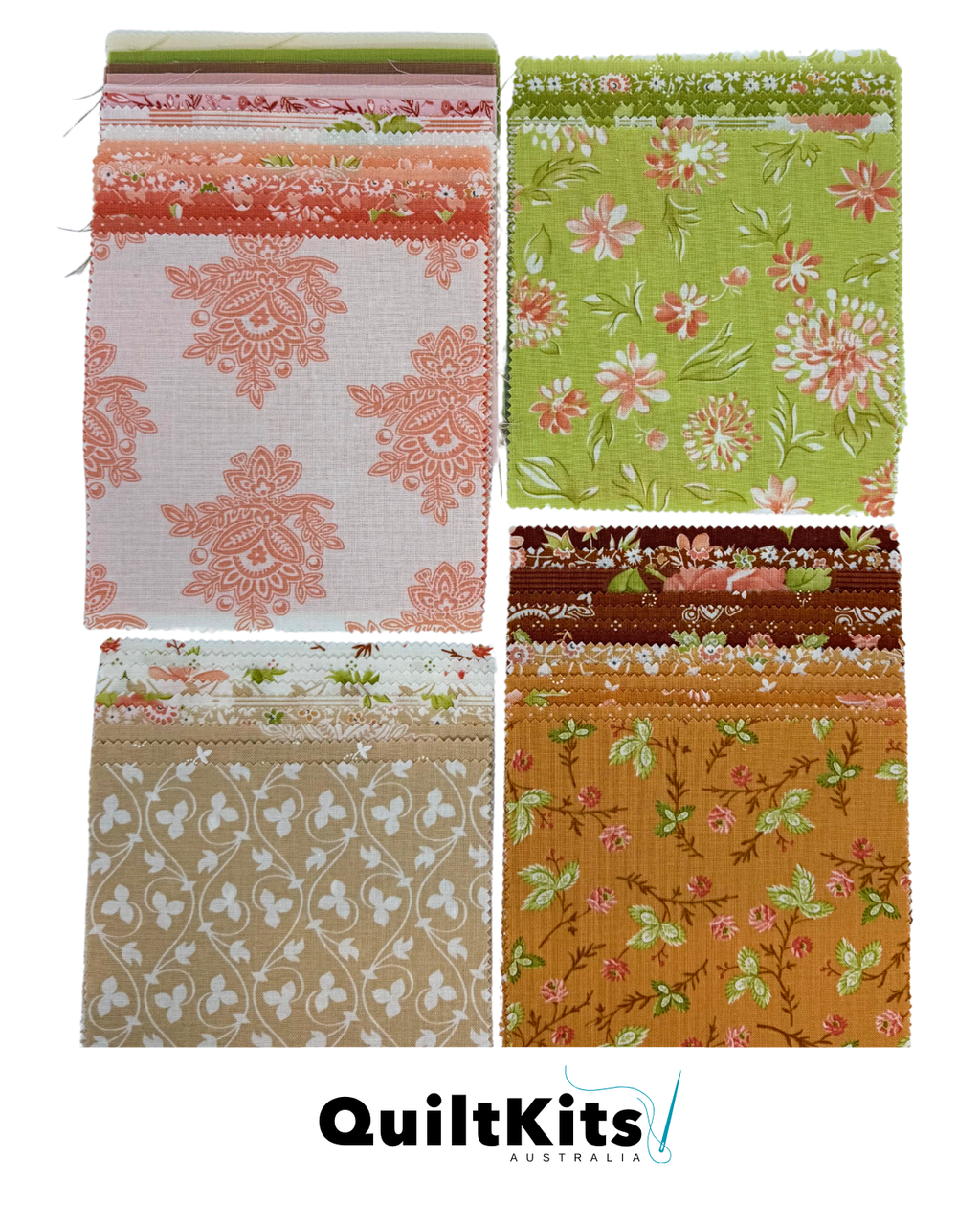 Easy Block Complete Quilt Kit - Cinnamon & Cream
