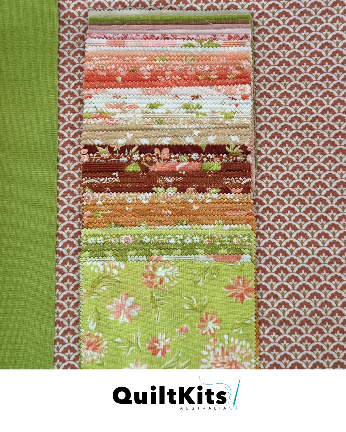 Easy Block Complete Quilt Kit - Cinnamon & Cream