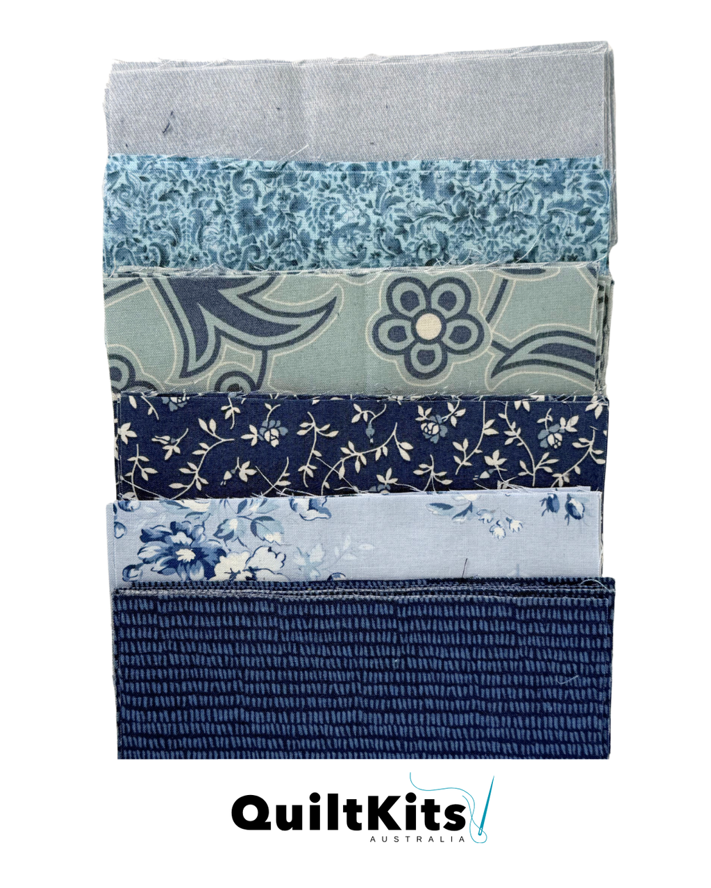 Easy Strip Quilt Kit - Small - Blues