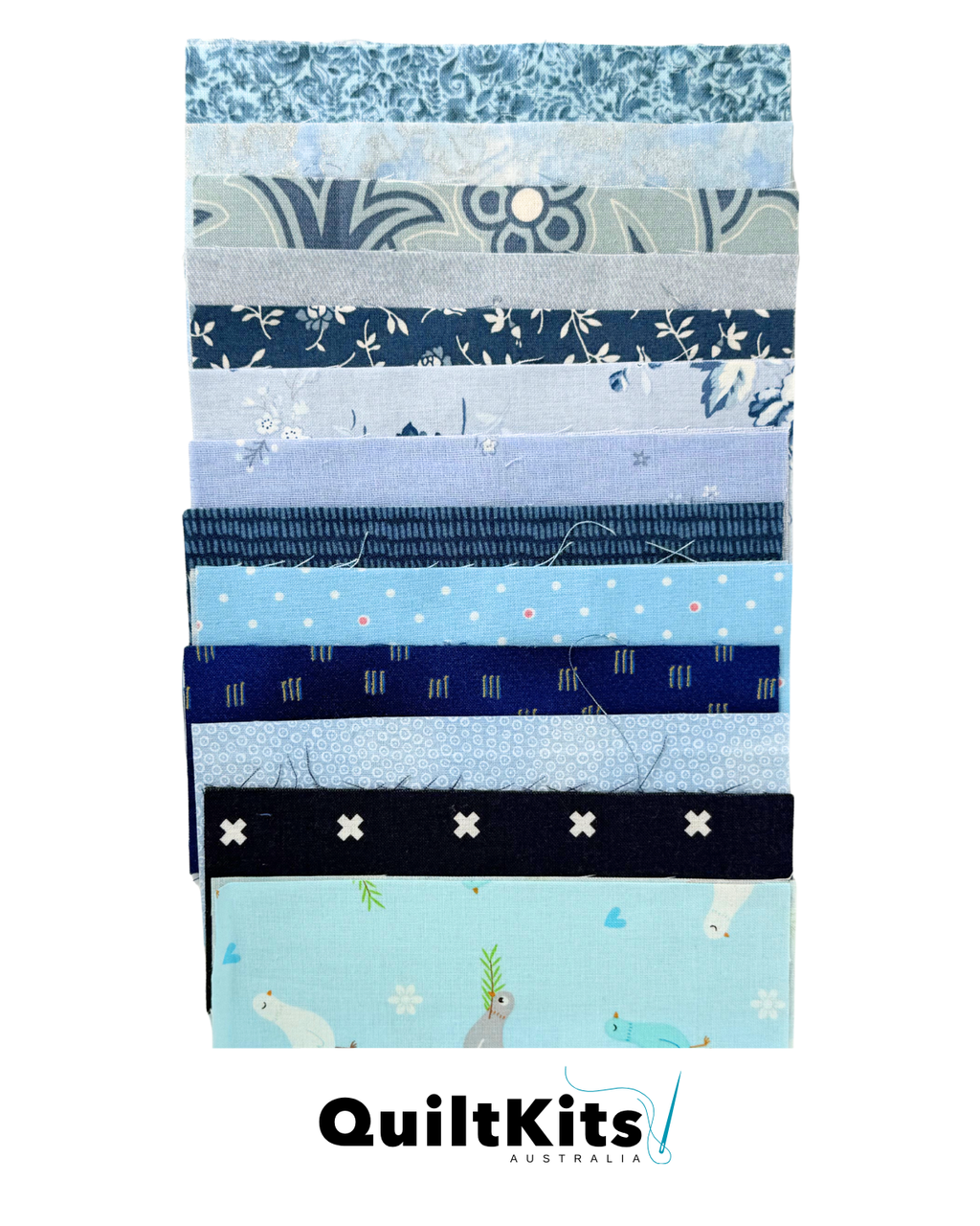 Easy Strip Quilt Kit - Small - Blues