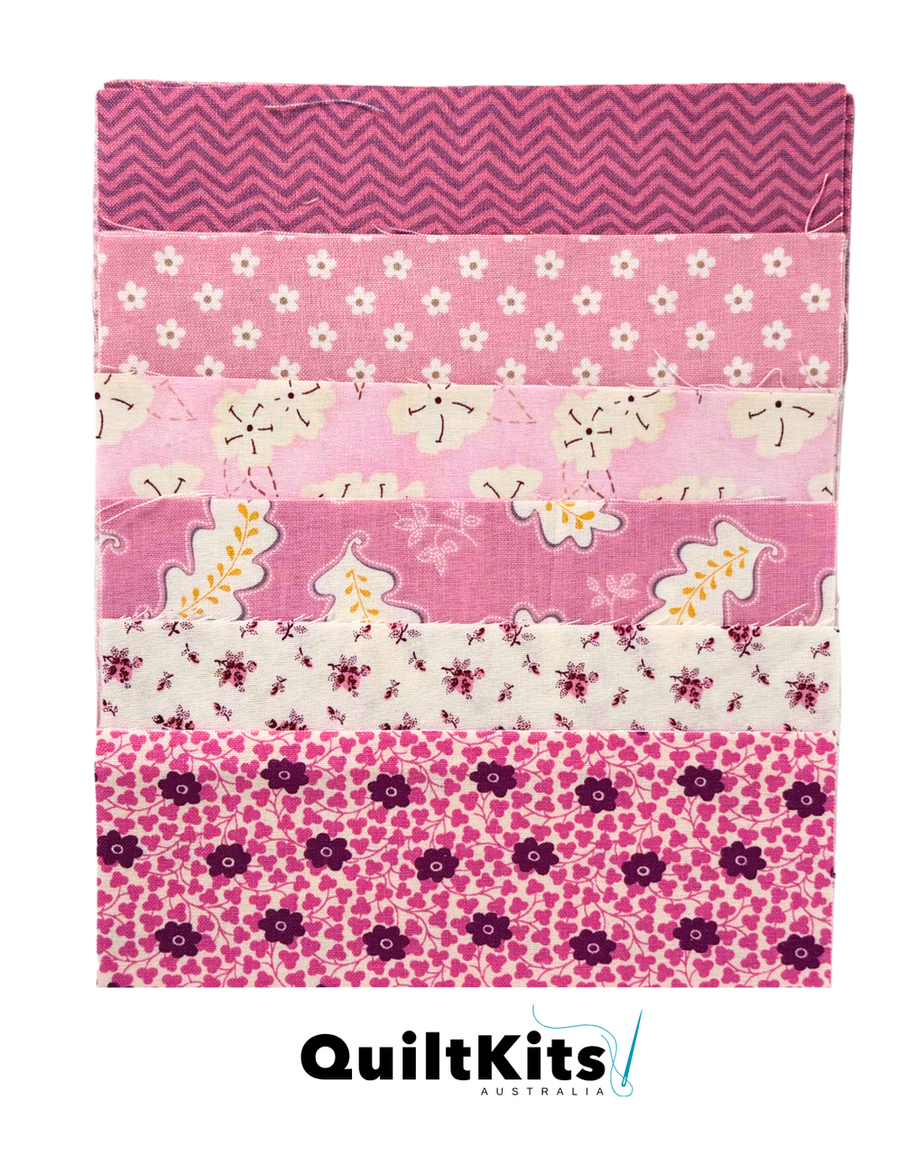 Easy Strip Quilt Kit - Throw - Light Pink Complete Kit