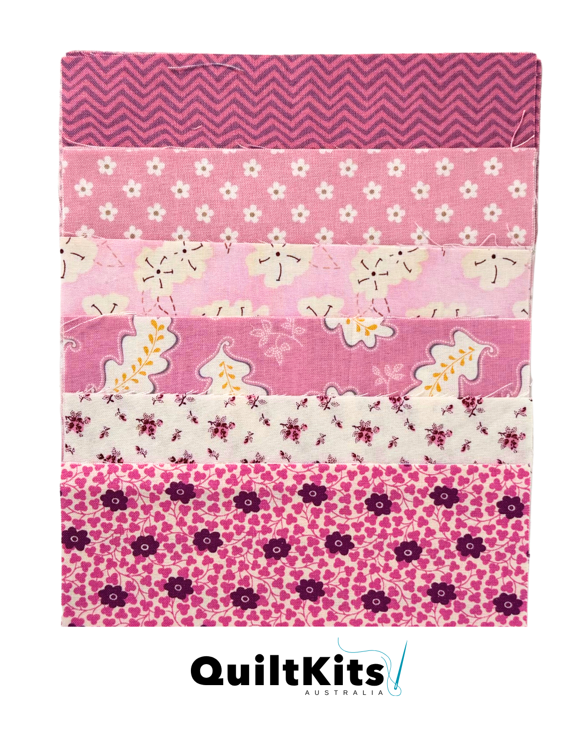 Easy Strip Quilt Kit - Throw - Light Pink Complete Kit