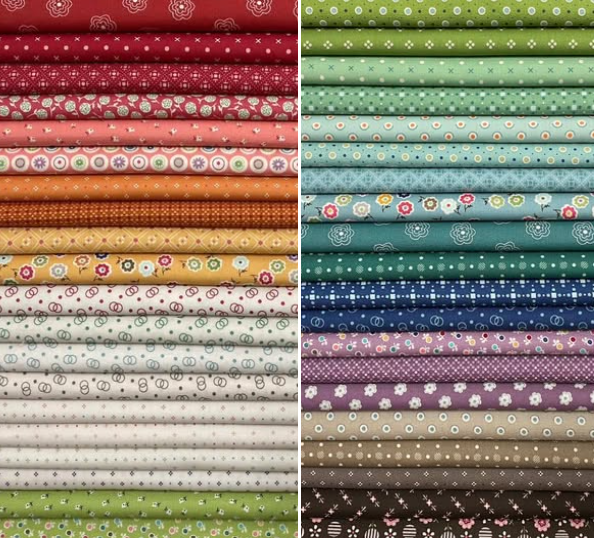 Lush Complete Quilt Kit - Throw - Lori Holt Bee Dots B