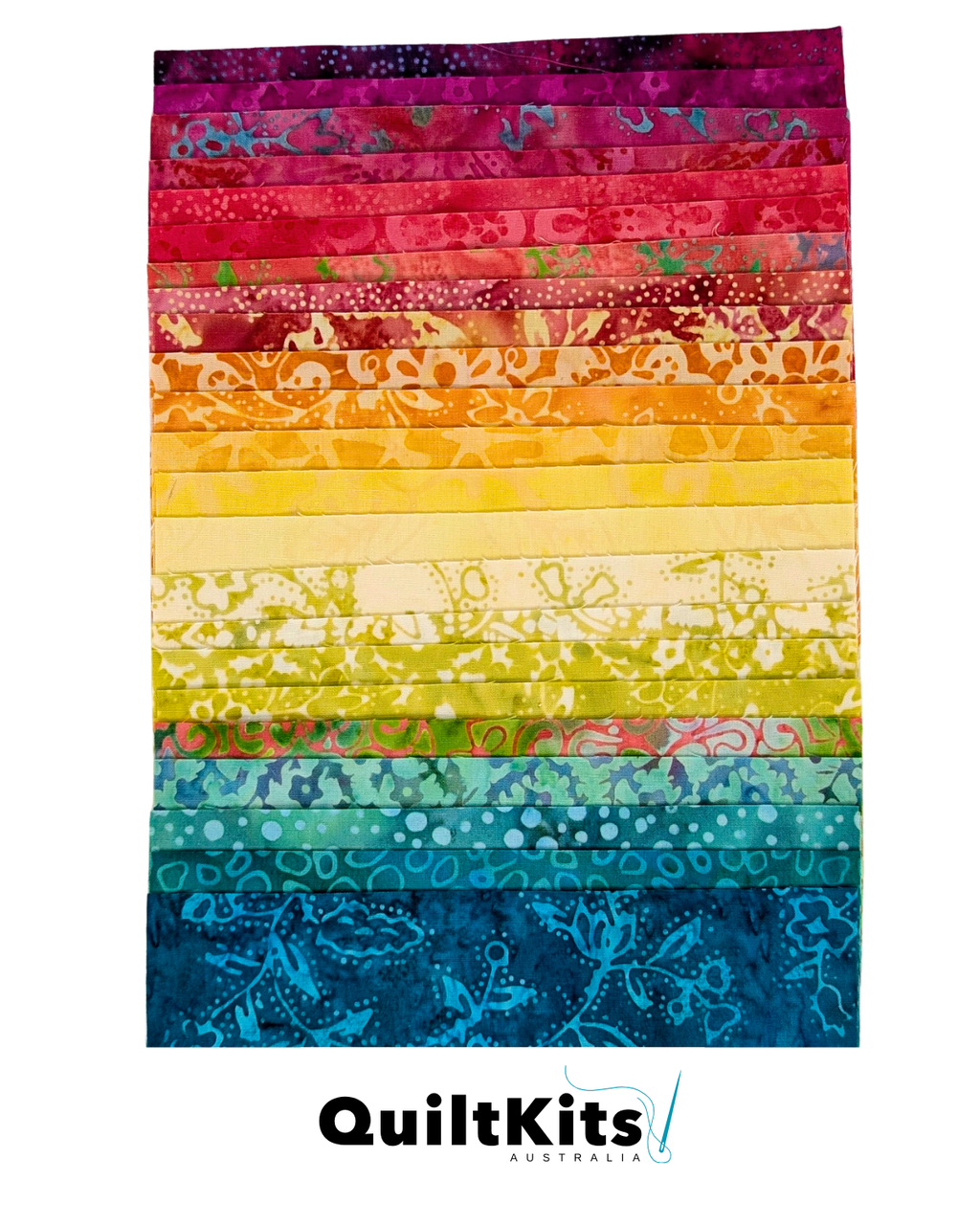 Easy Strip Quilt Kit - Throw - Batik Rainbow Complete Kit