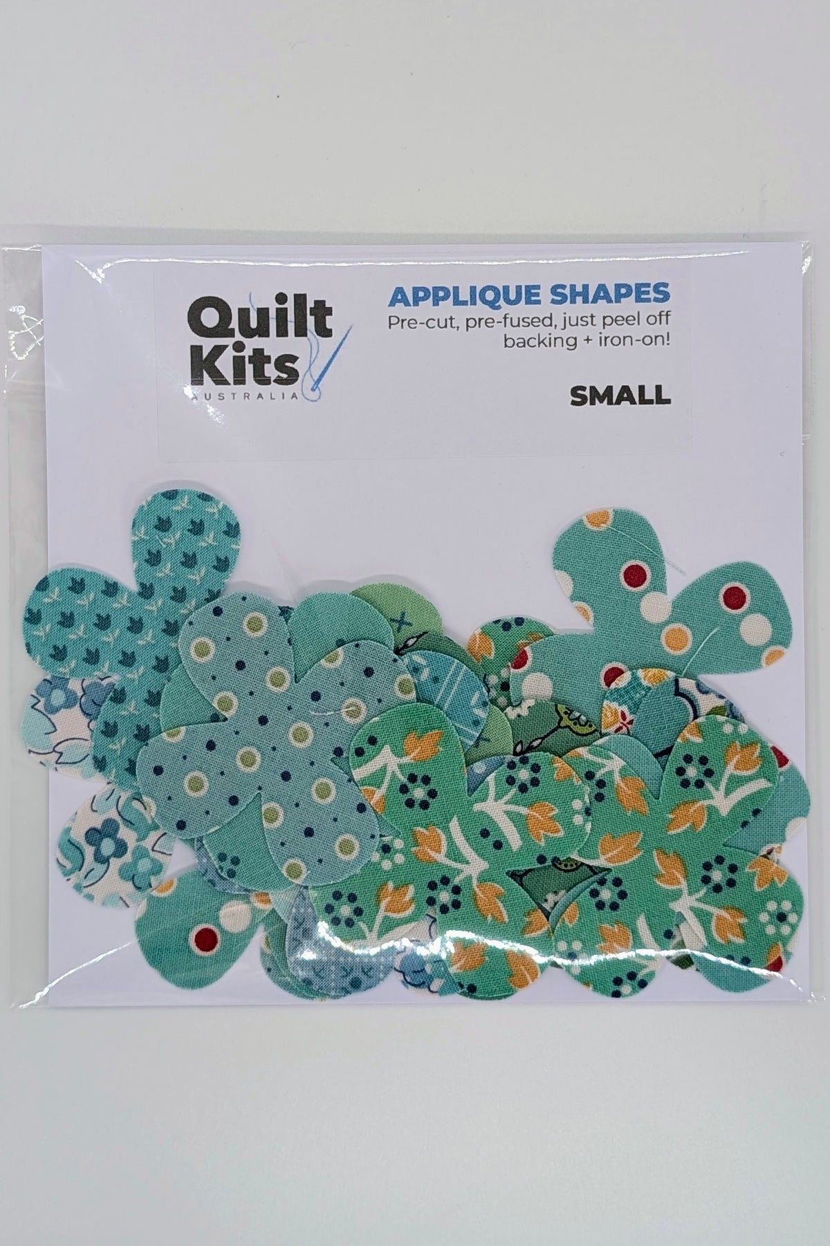 Pre-fused Applique Flowers - Small - Lori Holt Teals